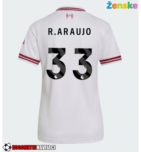 Ženske Nogometnih dresov Liverpool Ronald Araujo #33 Gostujoči 2026-27 Kratki rokavi Ženske Nogometnih dresov Liverpool Ronald Araujo #33 Gostujoči 2026-27 Kratki rokavi